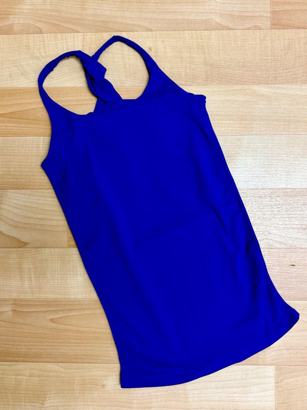 bebe Cobalt Blue Twist Back Racerback Tank Top S